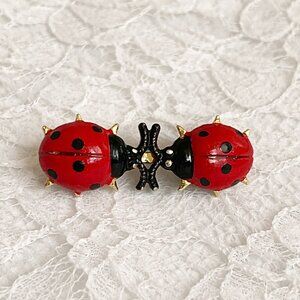 Estate Vintage Ladybug Brooch Whimsigoth Twee Insect Bugs Bug Jewelry Pin Fairy